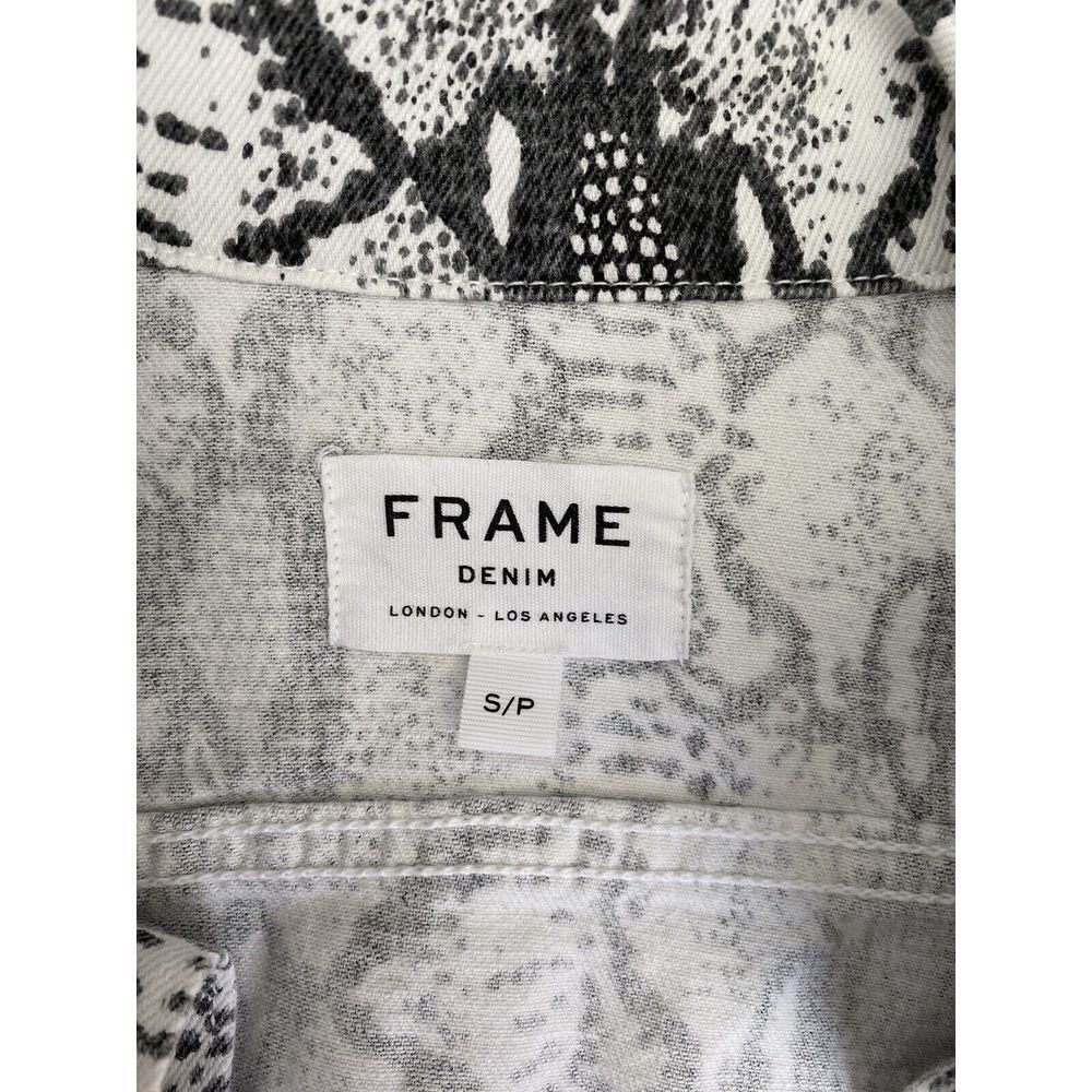 Frame Jacket Small Gris Multi Python Animal Print… - image 5
